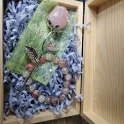 Coffret quartz rose.